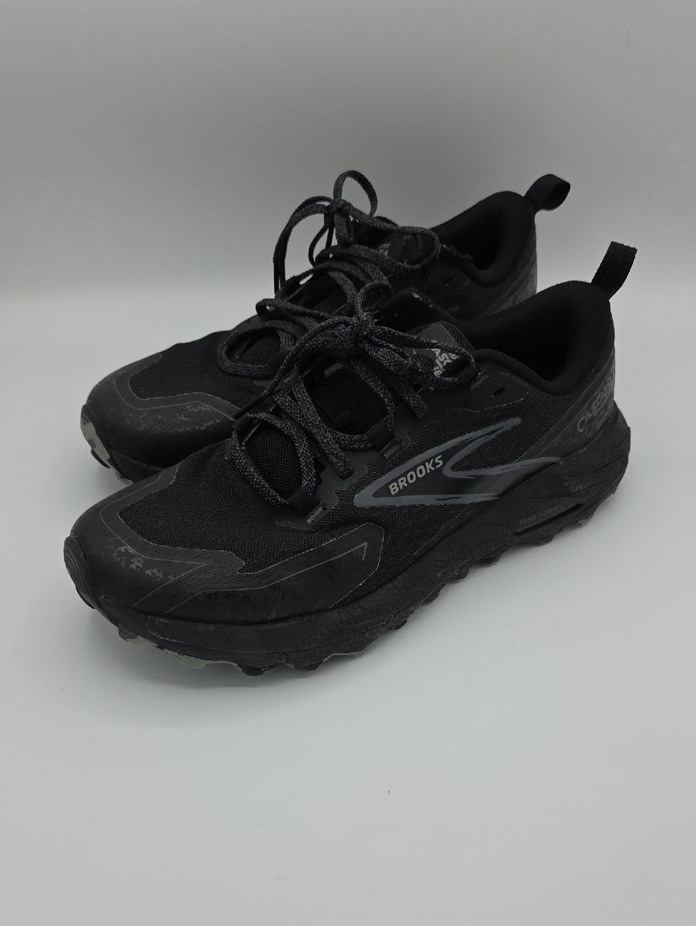 Brooks Cascadia 18 Men's Size 7.5 Black Trail Running Shoes 1104261D072